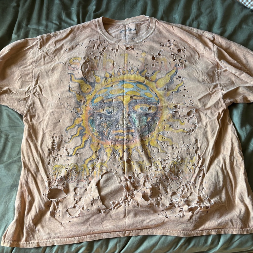 Oversized, distressed Sublime band tee